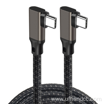 USB3.2 100W5A Type-c 90degrees AV-data Cable 4K60HZ 20gbps